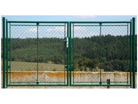 Brána FAB EXCLUSIVE zelená, vč. 2 sloupků, kliky a 4 pantů, v. 1600 mm